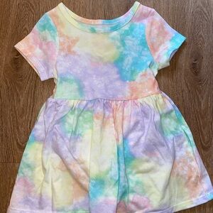 Colorful Tie-Dye Kids Dress